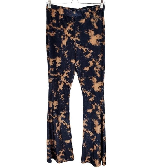 Topshop Pants - Topshop Tie Dye High Rise Bell Bottom Flared Retro Velvet Pants Size 8